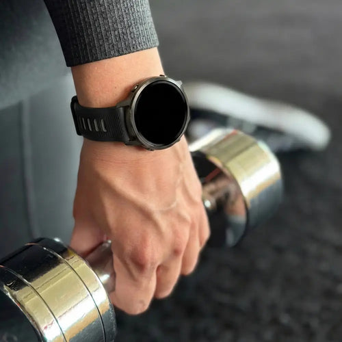 Bandz Correa deportiva con hebilla Garmin Vivoactive 4s (negro/gris)
