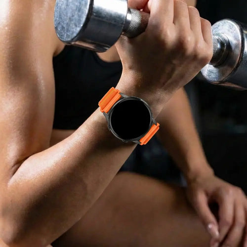 Bandz Garmin Venu 4 - 41mm nylon band 'Wave' (oranje)