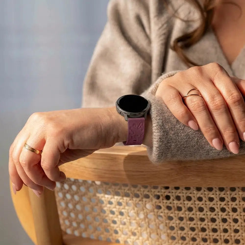 Bandz Correa silicona 'Leopard' Garmin Vivoactive 3 (rojo vino)