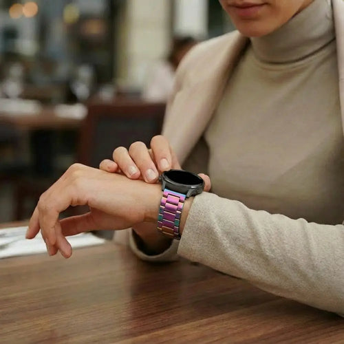 Bandz Garmin Vivoactive 6 stalen band 'Classic' (parelmoer)