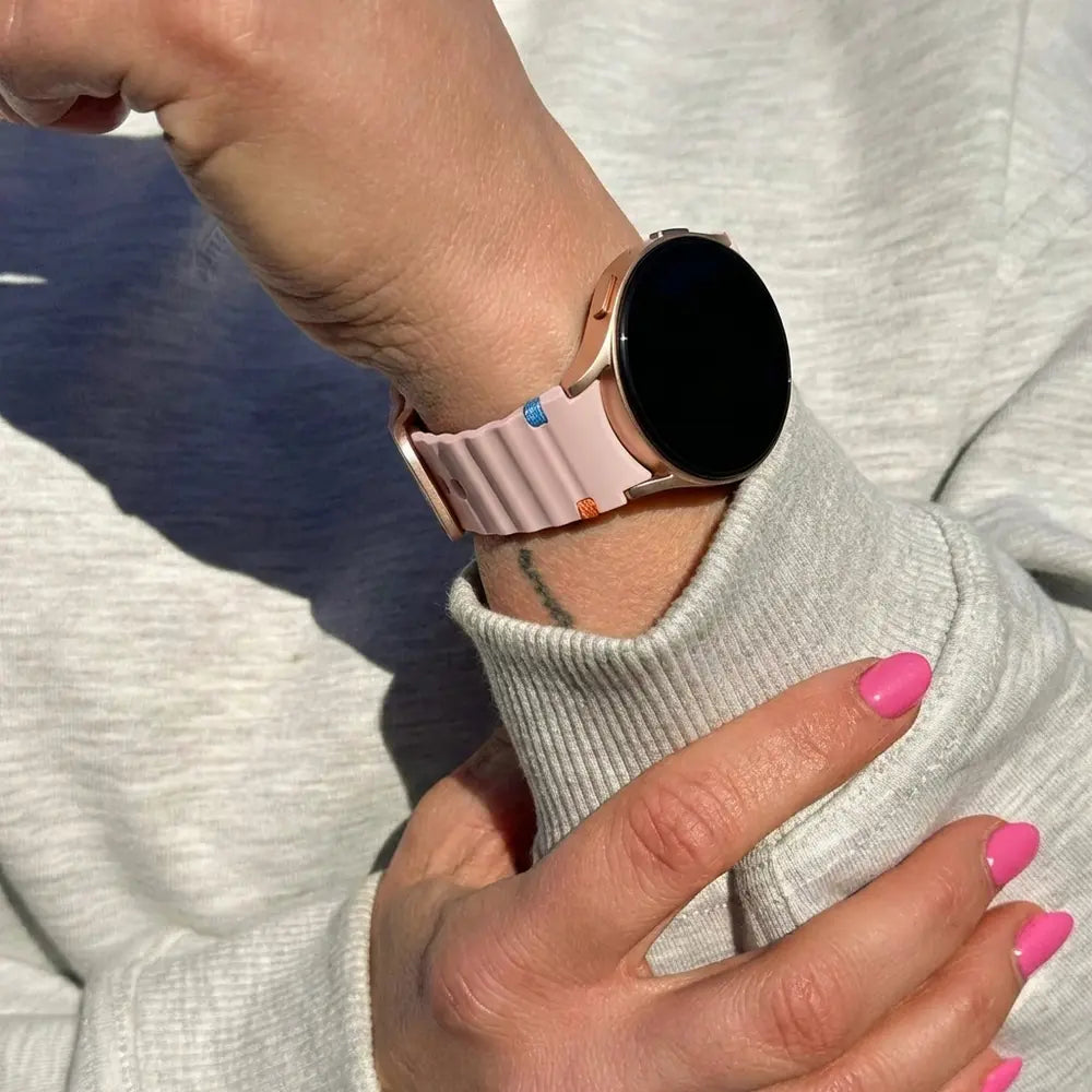 Bandz Samsung Galaxy Watch 6 Classic - 43mm Wave Strap 'Easy Fit' (Light Pink)
