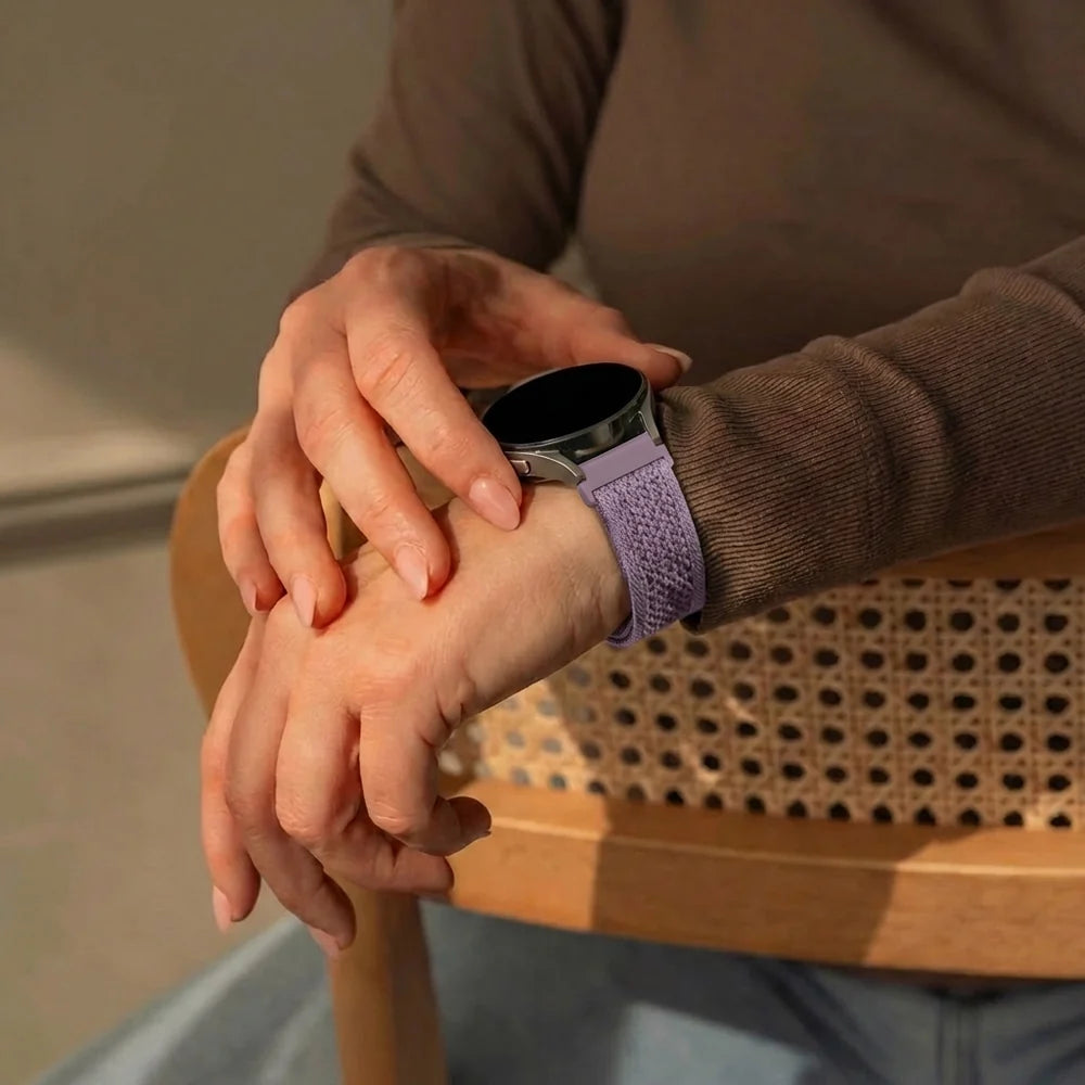 Bandz Garmin Venu 2s Vintage Nylon Strap (Light Purple)