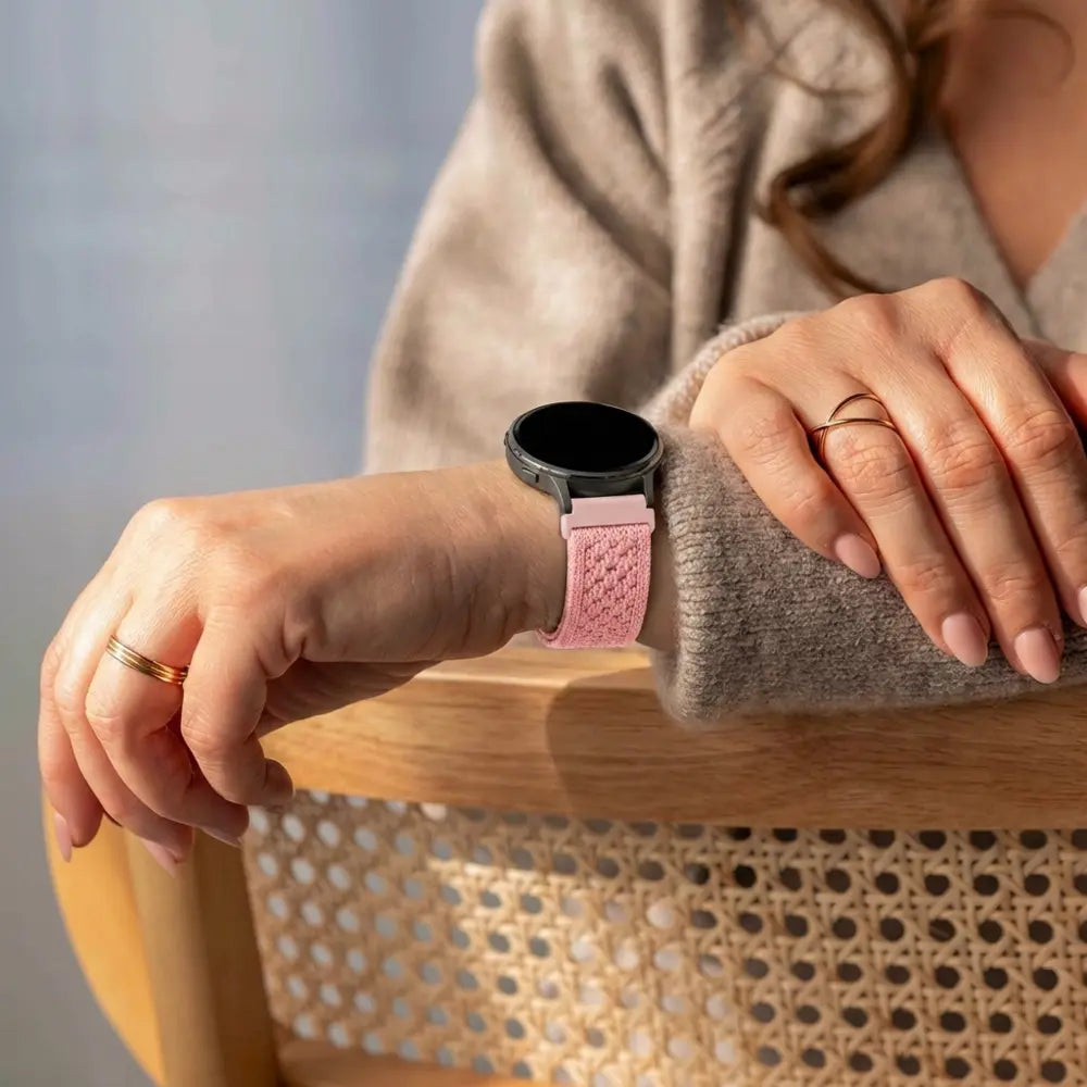 Bandz Withings ScanWatch 2 - 38mm Vintage Nylon Strap (Pink)