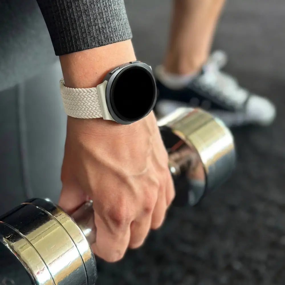 Bandz Correa trenzada magnética Samsung Galaxy Watch 8 Classic (blanco estrella)