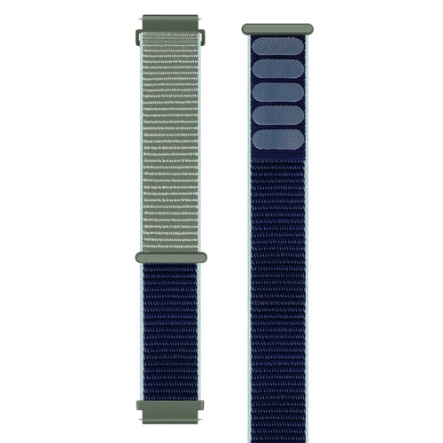 Nylon Strap, khaki, laid flat, separate parts, direct top view
