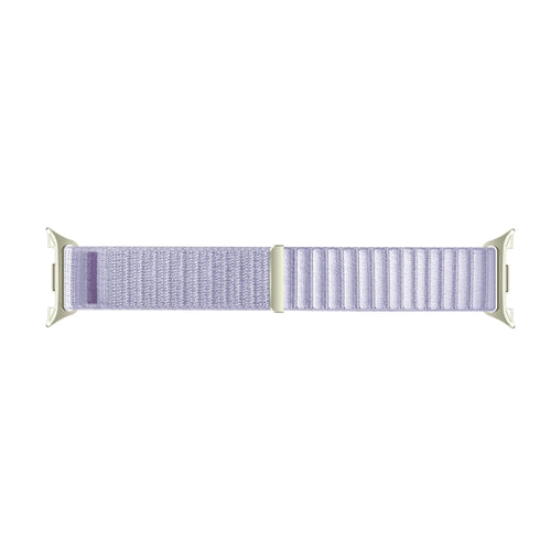 Wave Nylon Strap, light purple, laid flat, separate parts, direct top view