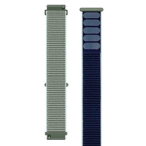Nylon Strap, khaki, laid flat, separate parts, direct top view
