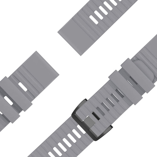 Bandz Garmin Instinct Buckled Silicone Strap (Grey)