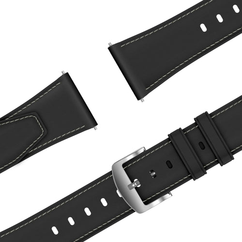 Bandz Correa cuero 'Easy Fit' Gard Pro Health 4 smartwatch (negro)