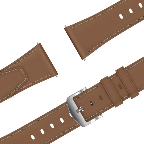Bandz Oppo Watch X3 Leather Strap 'Easy Fit' (Brown)