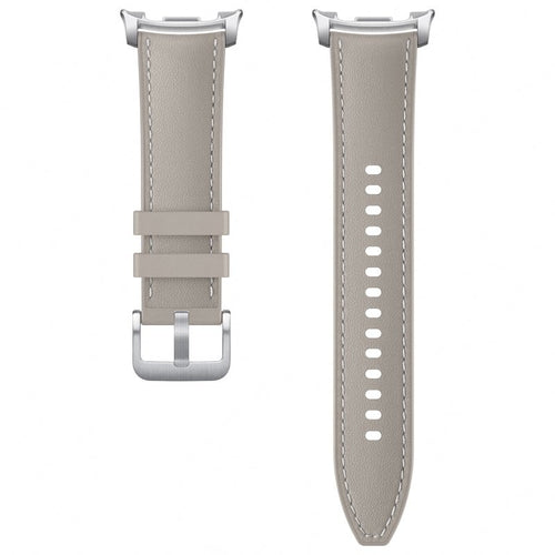Leather Original Hybrid Strap, taupe, laid flat, separate parts, direct top view