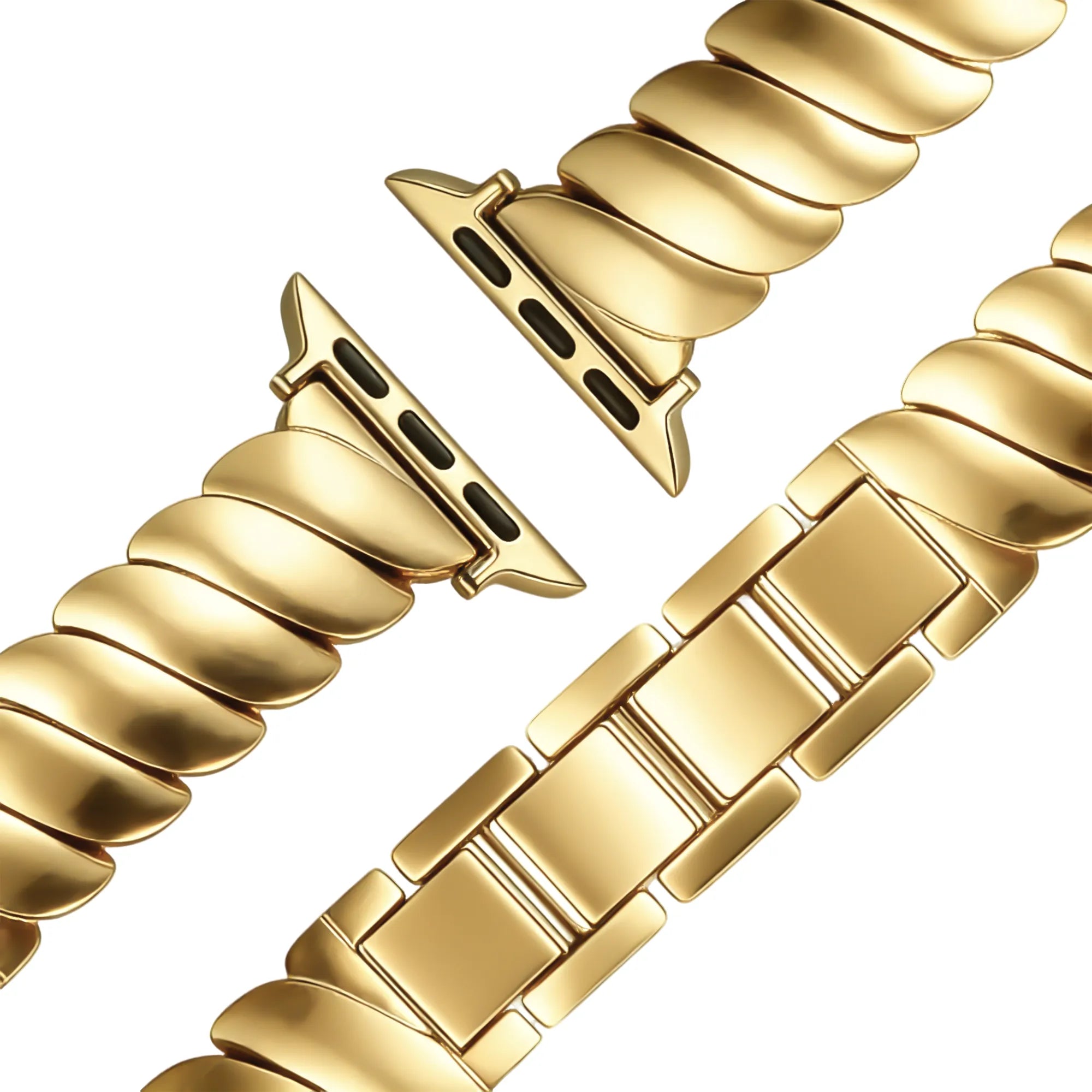 Bandz Correa acero premium 'Twisted' Apple Watch (dorado)