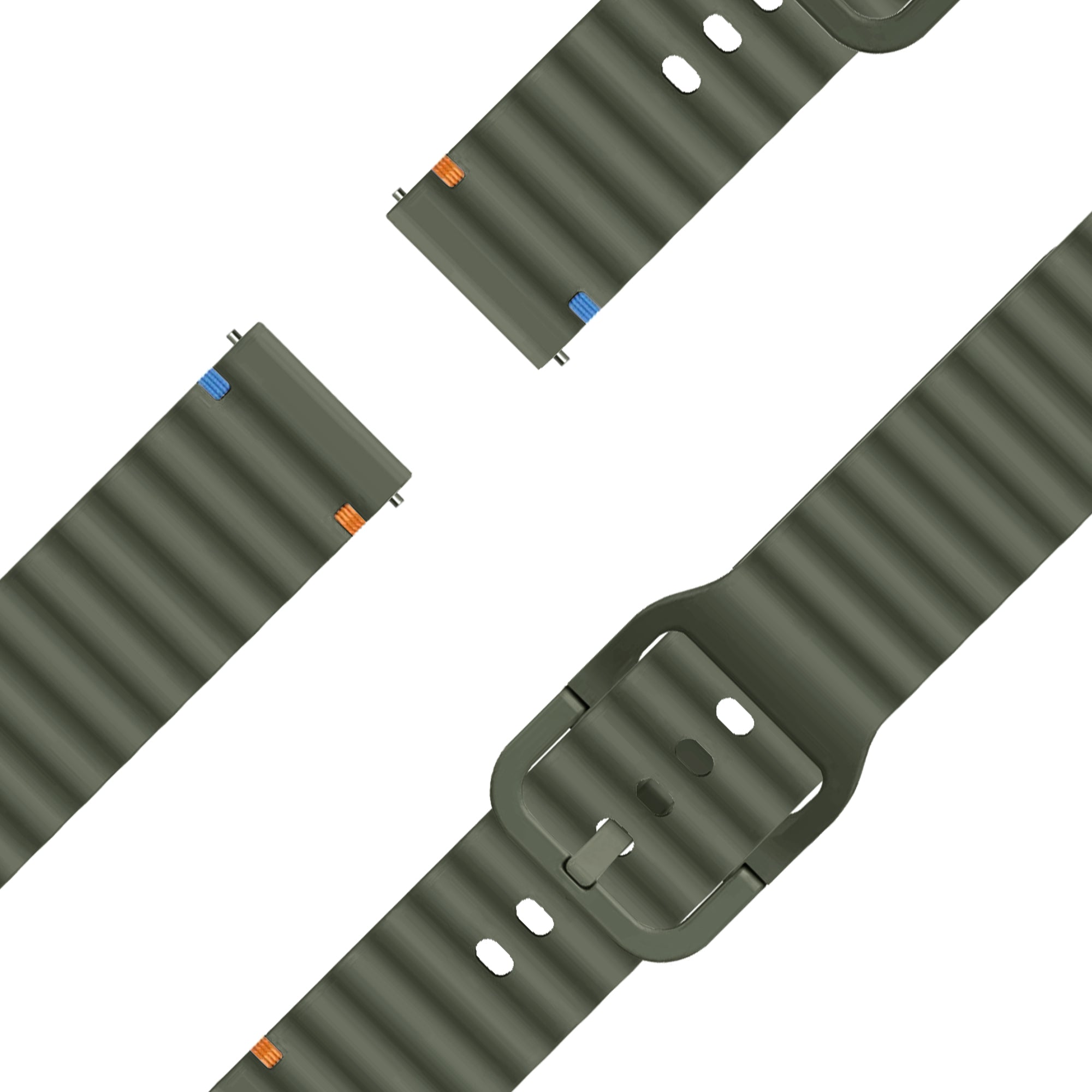 Bandz Correa silicona ‘Wave’ Garmin Bounce 2 (verde militar)