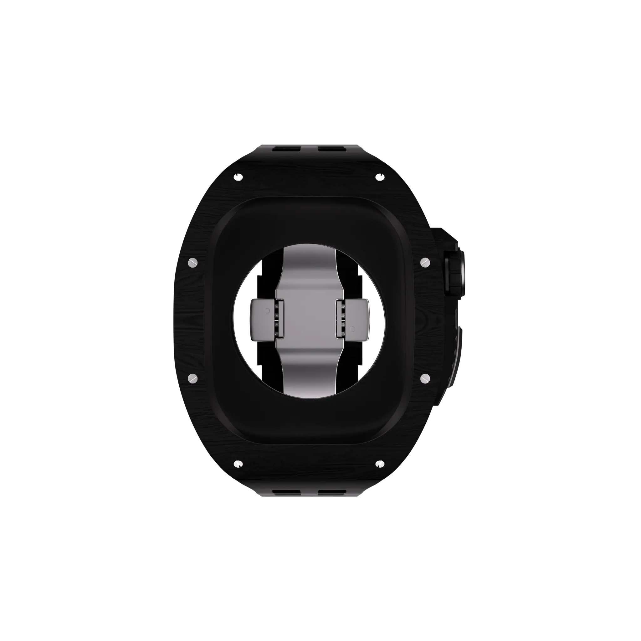 Reqior Funda de polímero con correa de goma Apple Watch 45mm (carbón negro)