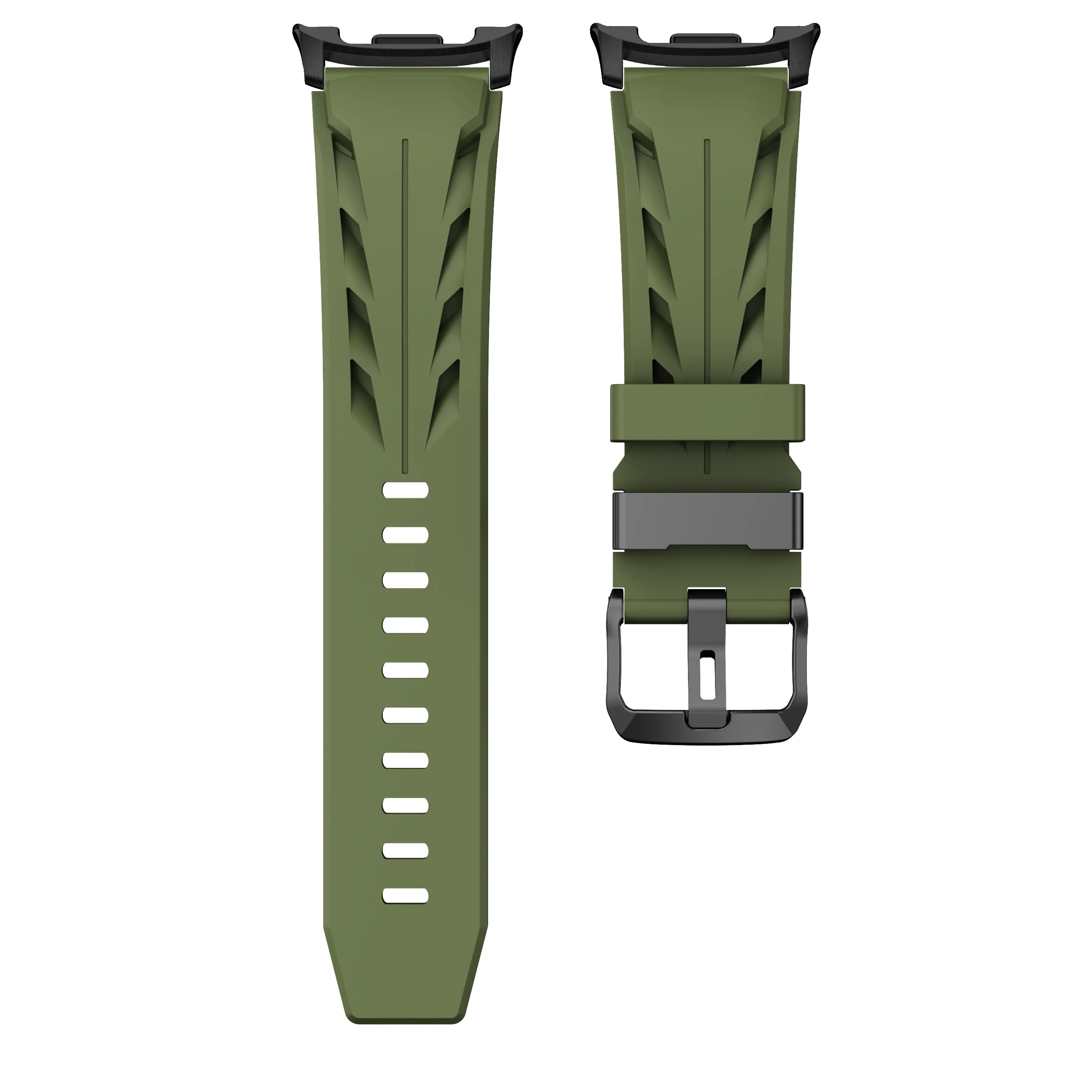 Correa silicona race Samsung Galaxy Watch 9 - 44mm (verde militar)