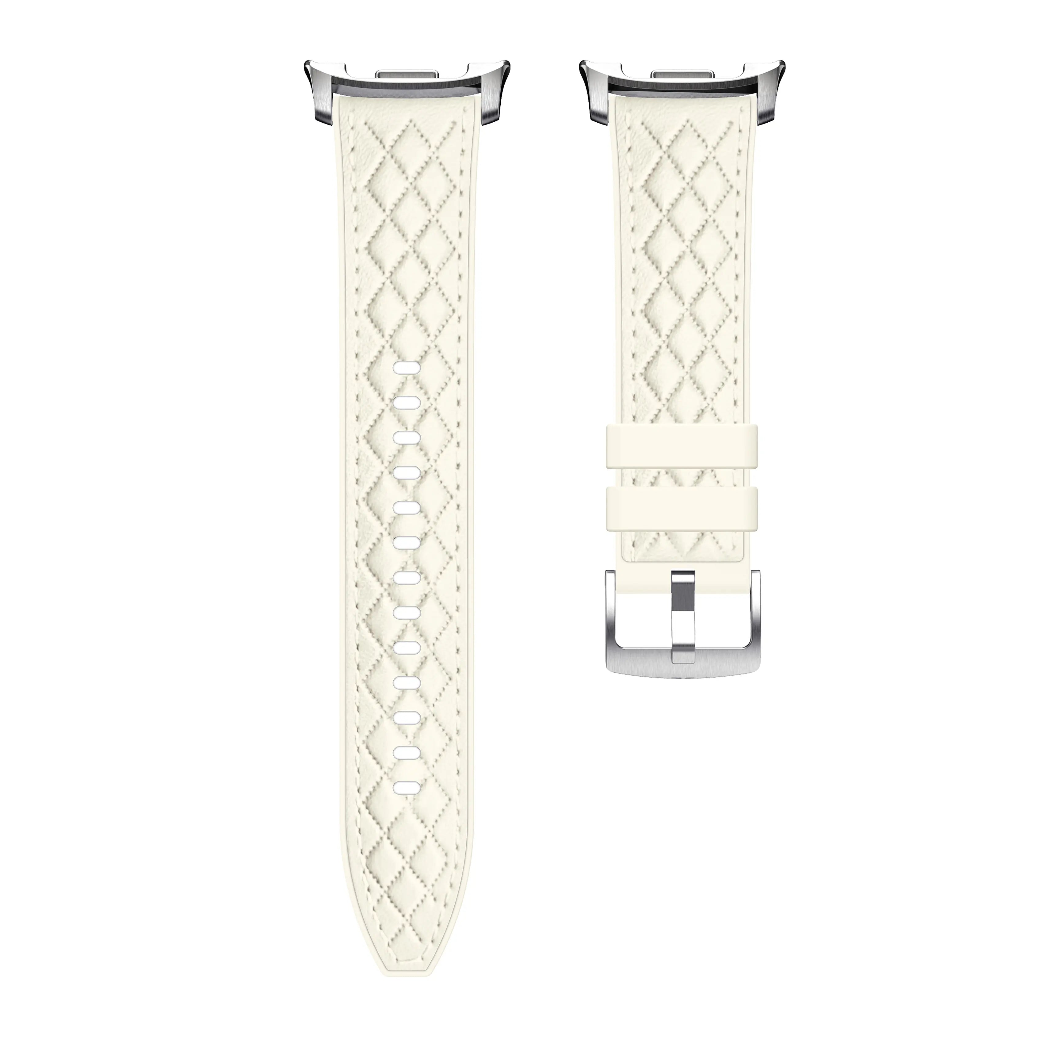 Correa cuero híbrida diamond Samsung Galaxy Watch 9 - 44mm (beige)