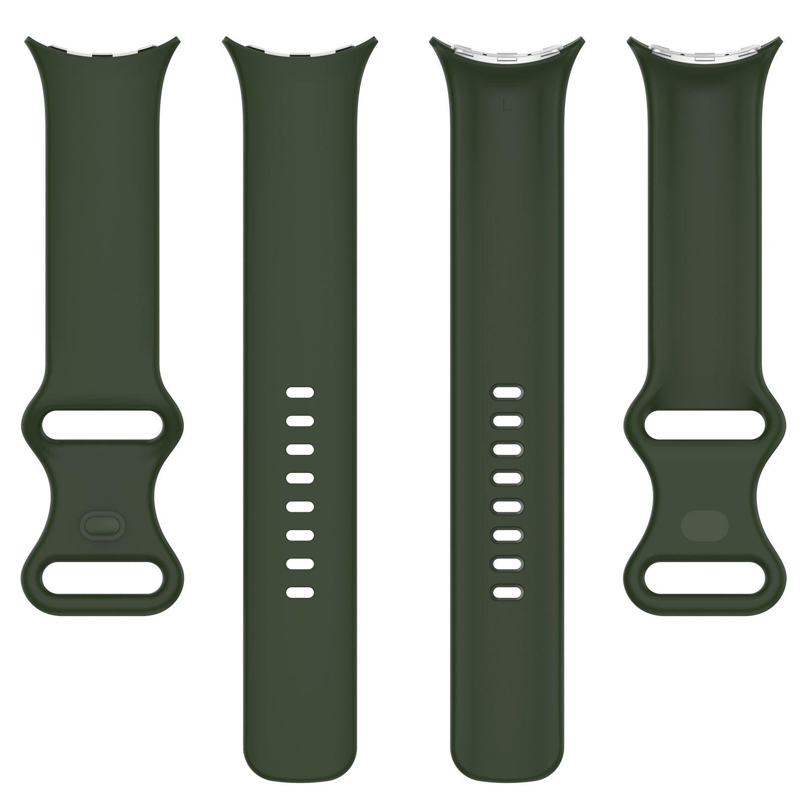 Google Pixel Watch 4 - 45mm Silicone Classic Strap (Dark Green)
