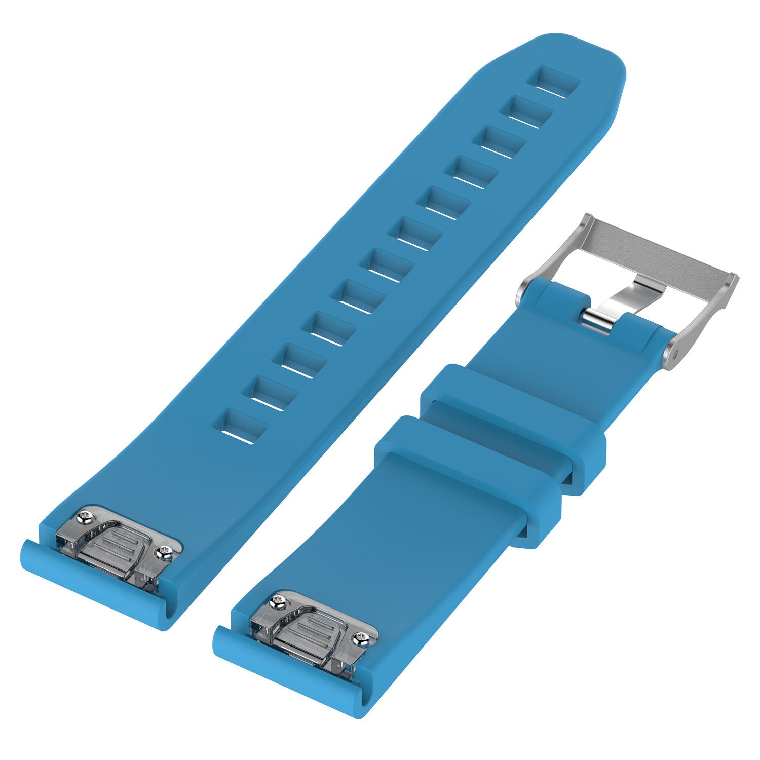 Correa silicona brillante Garmin Fenix 7 (azul claro)