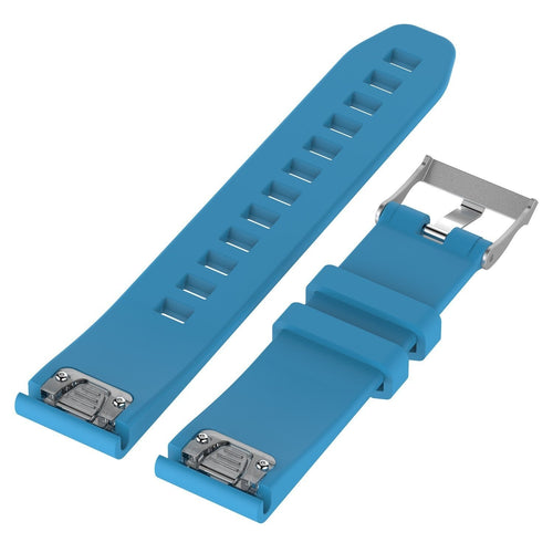 Garmin D2 Mach 2 - 47mm Glossy Silicone Strap (Light Blue)