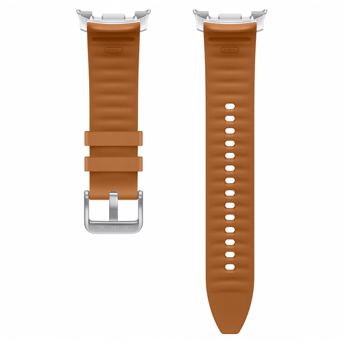 Leather Original Hybrid Strap, camel, laid flat, separate parts, direct top view