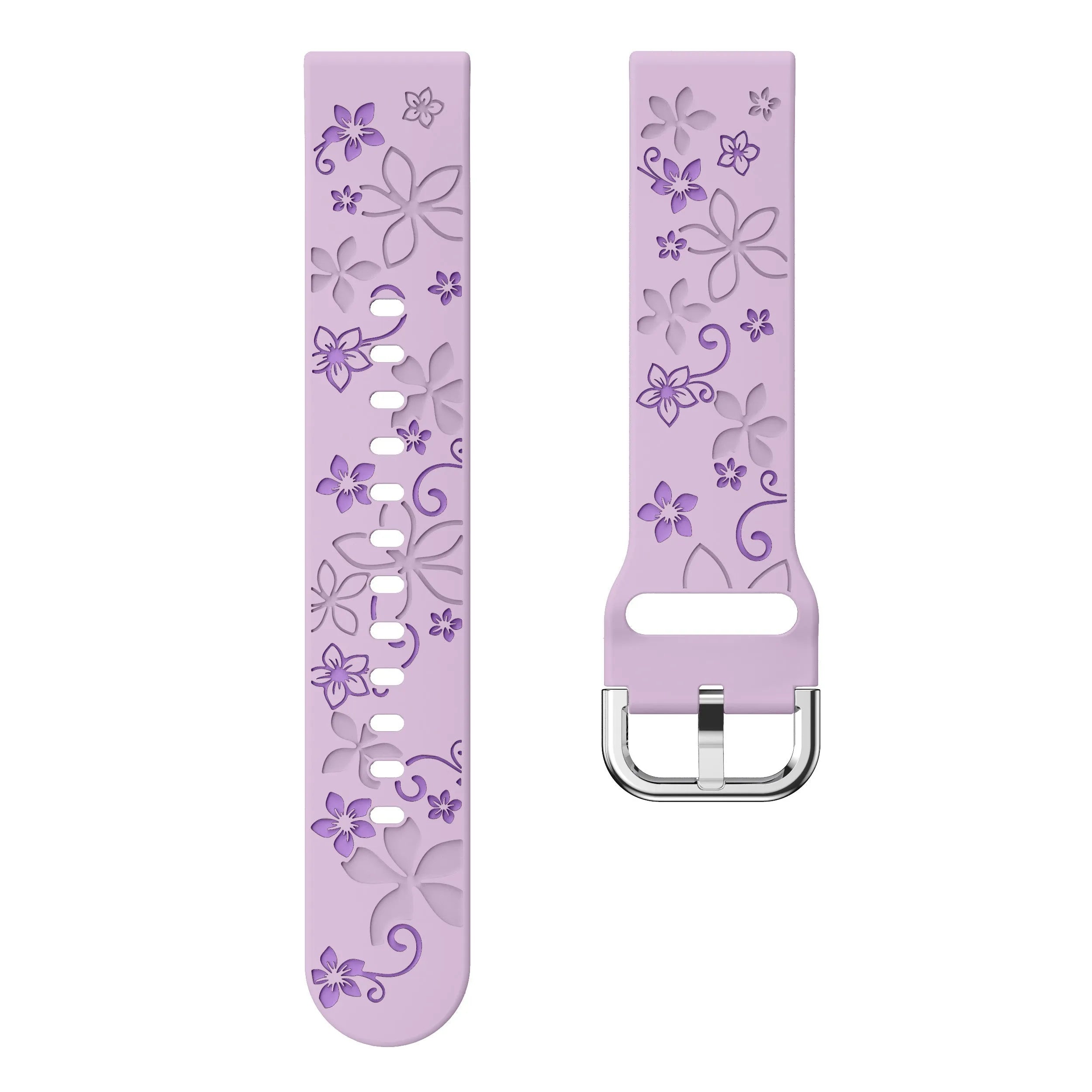 Correa silicona con flores Oppo Watch X2 Mini (lavanda/púrpura)
