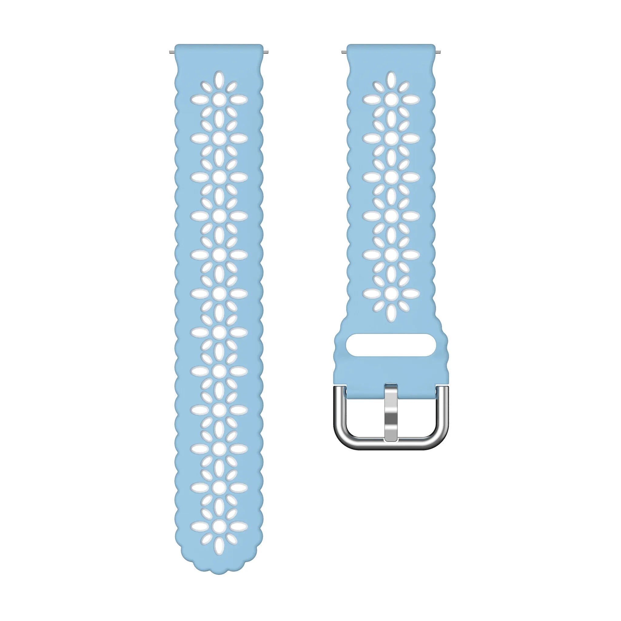Amazfit GTR Mini Patterned Silicone Strap (Light Blue/White)