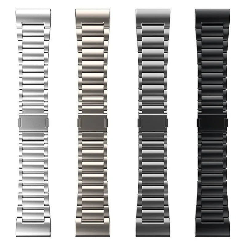 Magnetic Titanium Strap, black, laid flat, separate parts, direct top view