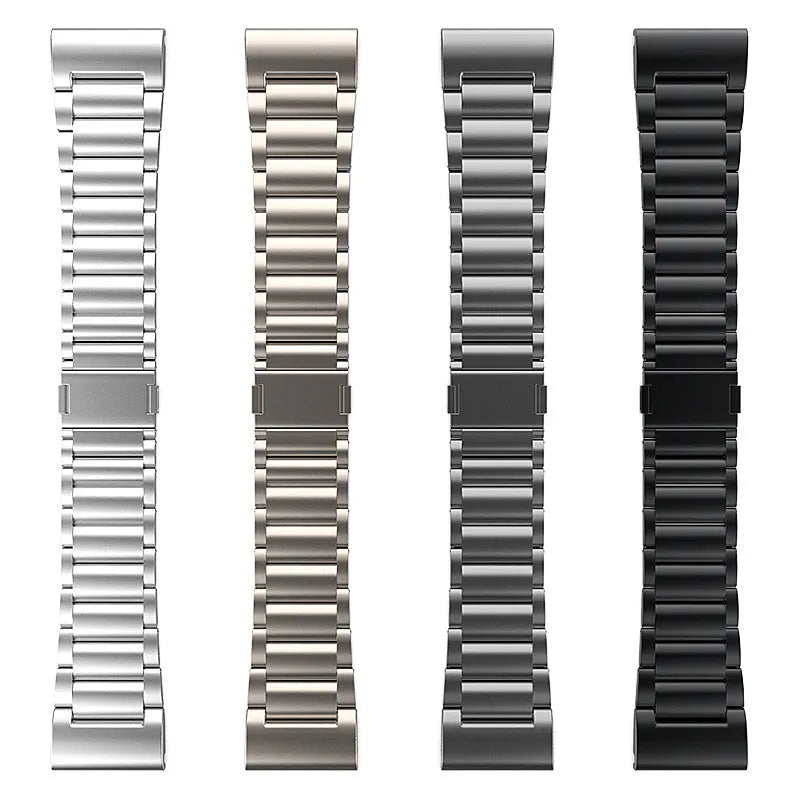 Magnetic Titanium Strap, graphite, laid flat, separate parts, direct top view