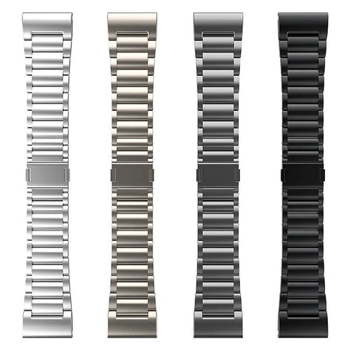 Magnetic Titanium Strap, silver, laid flat, separate parts, direct top view