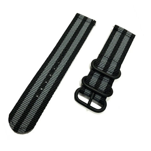 Fossil Gen 4 Explorist (HR) Nylon Strap with Buckle (Black/Grey)