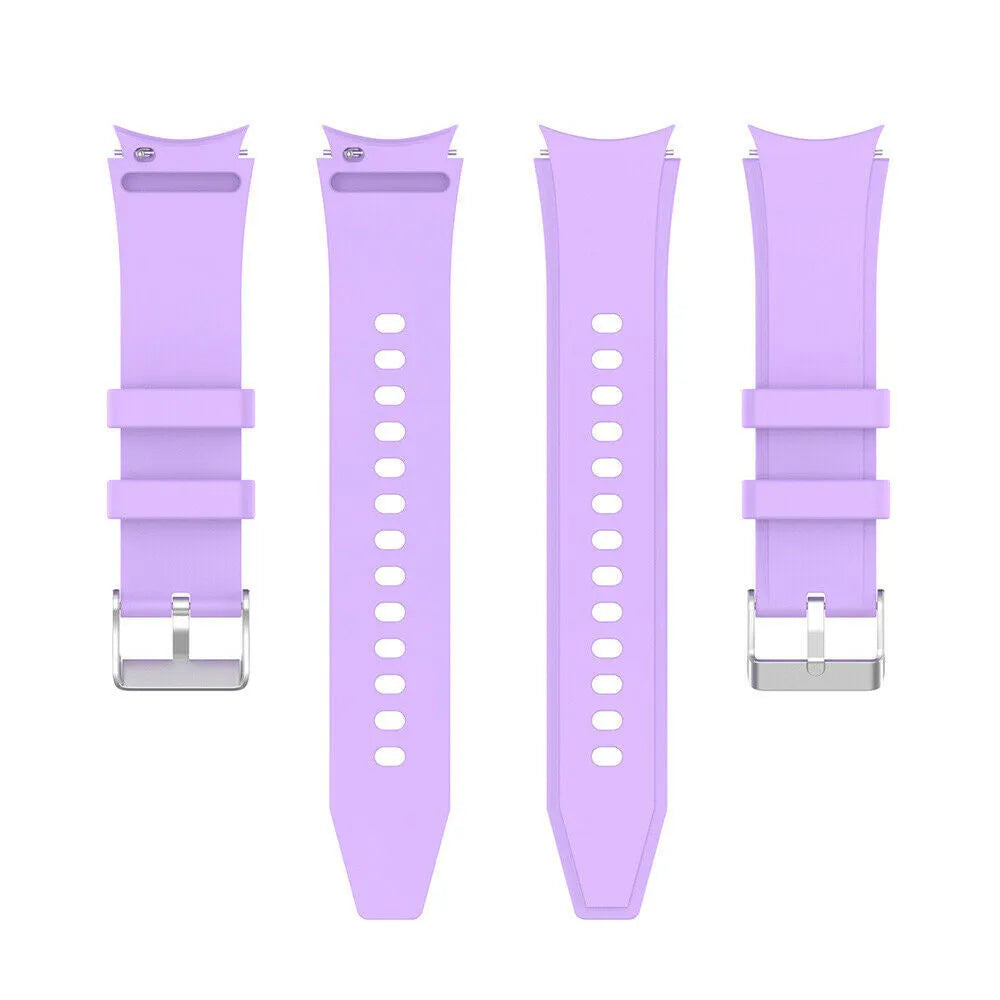 Silicone Strap 'Perfect Fit', laid flat, separate parts, direct top view