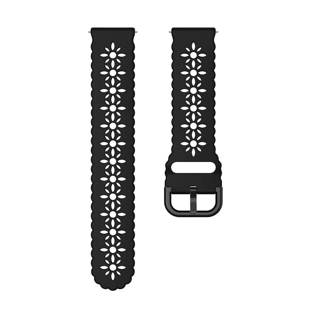 Amazfit GTR Mini Patterned Silicone Strap (Black)