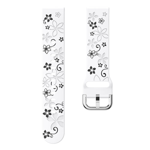 Coros Apex 42mm Flower Silicone Strap (White/Black)