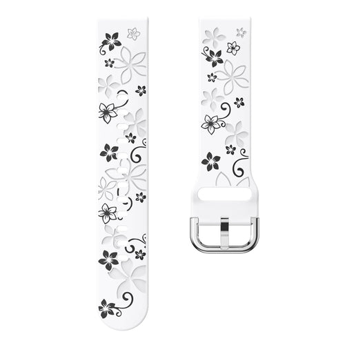 Coros Apex 42mm Flower Silicone Strap (White/Black)