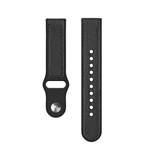 Correa híbrida de cuero OnePlus Watch 3 (negra)