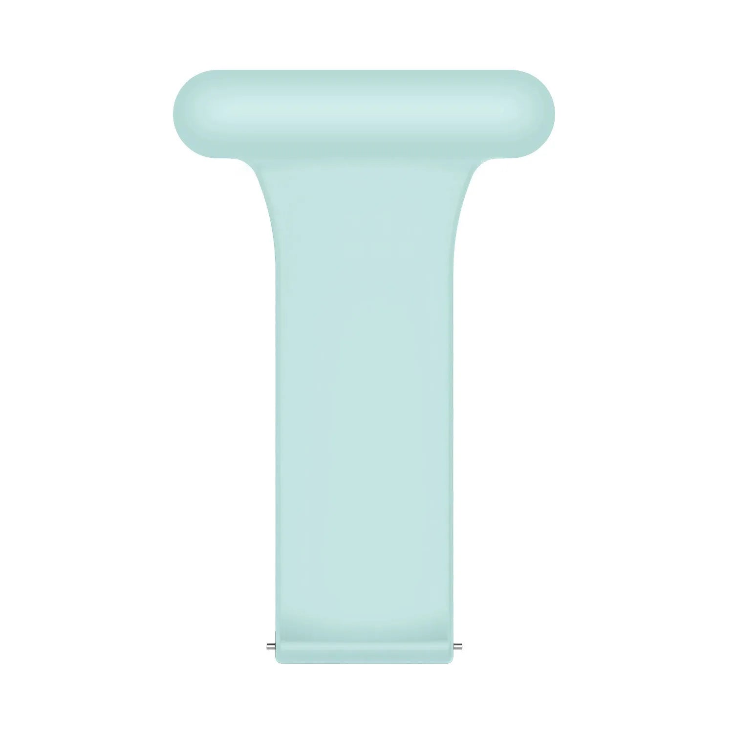 Silicone Nurse Fob, light green, laid flat, joined, direct top view
