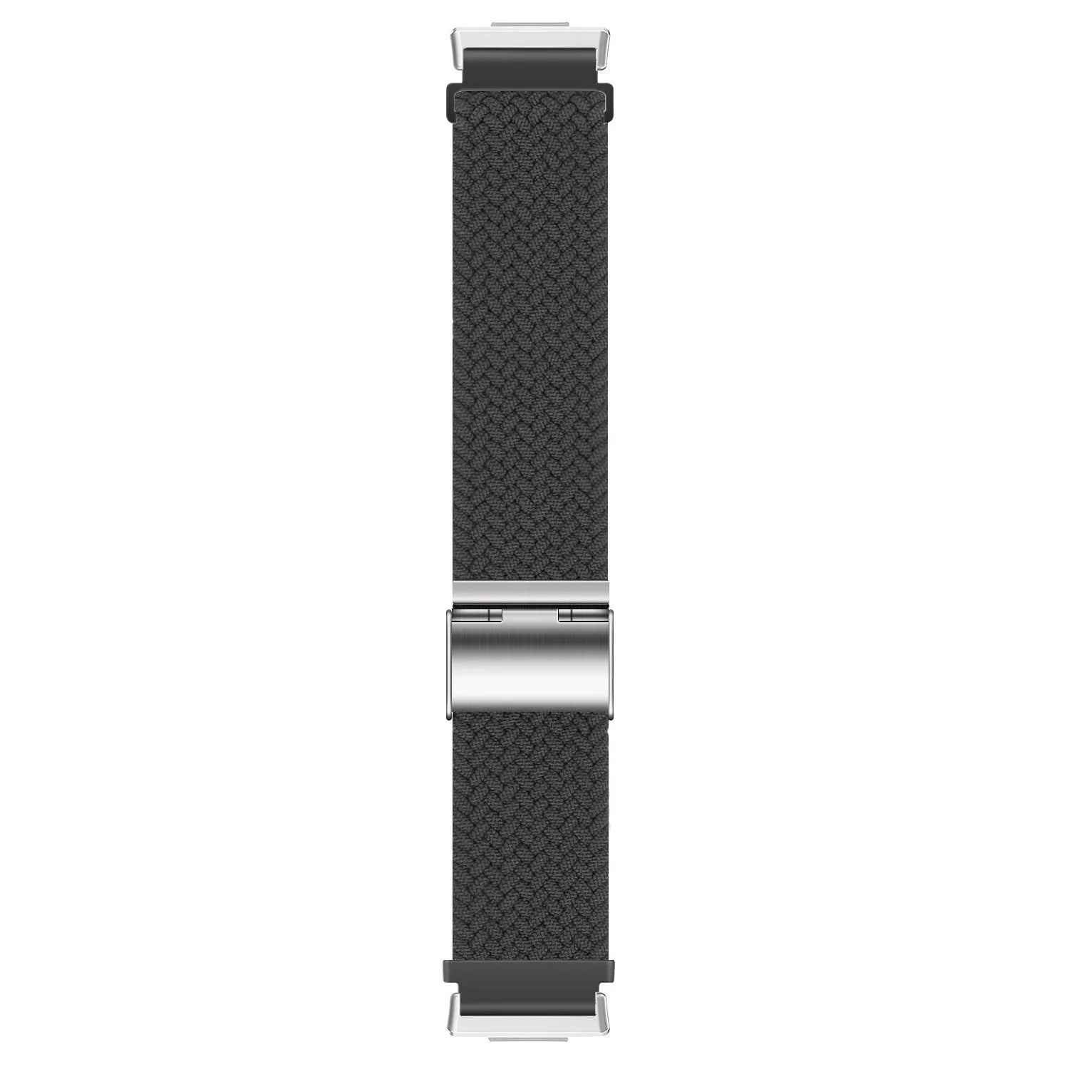 Nylon Adjustable Braided Strap, black, laid flat, joined, direct top view