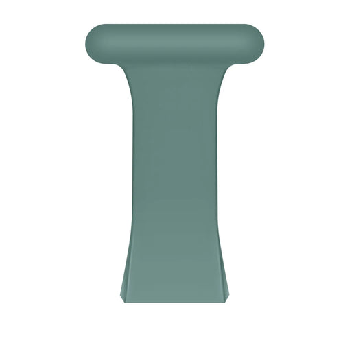 Silicone Nurse Fob, green, laid flat, joined, direct top view