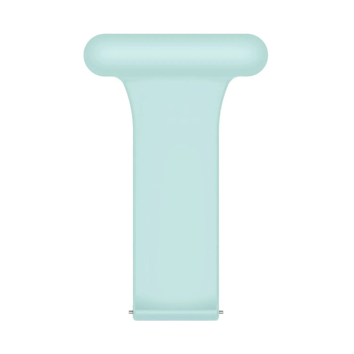 Silicone Nurse Fob, light green, laid flat, joined, direct top view