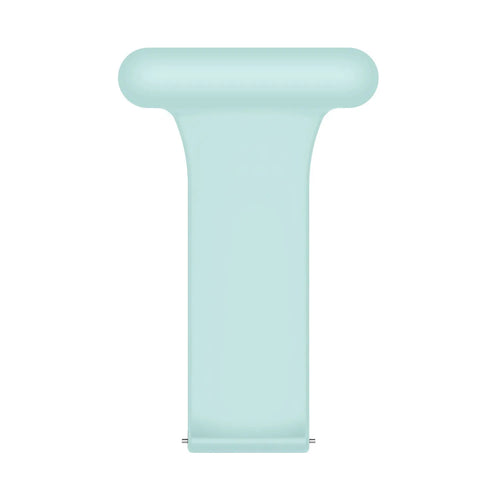Silicone Nurse Fob, light green, laid flat, joined, direct top view