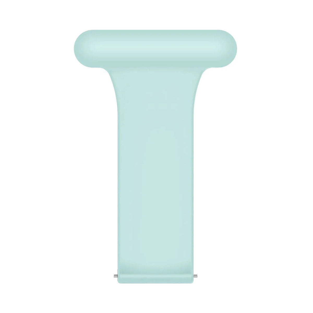 Silicone Nurse Fob, light green, laid flat, joined, direct top view