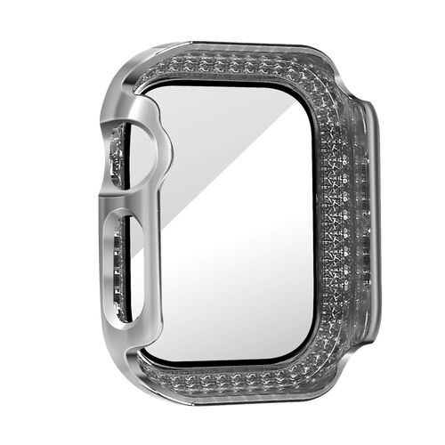Bandz Apple Watch 10/11 - 42mm Diamond Case with Glass (Silver)