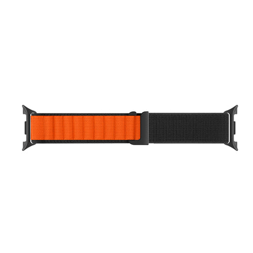 Alpine Nylon Strap, black, laid flat, joined, direct top view