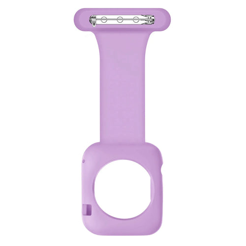 Silicone Nurse Fob, lilac, laid flat, joined, direct top view