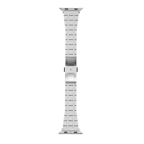 Royal Steel Strap, silver, laid flat, joined, direct top view