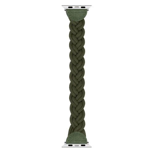 Twisted Nylon Strap, army green, laid flat, joined, direct top view