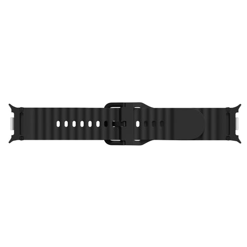 Samsung Galaxy Watch 8 - 44mm Wave Silicone Strap (Black)
