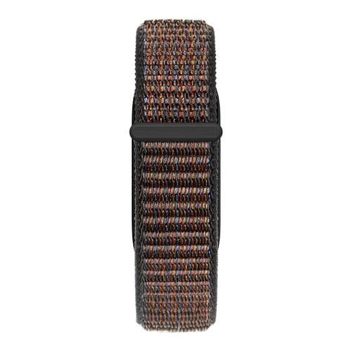 Nylon Strap 'Classic', black mix, laid flat, joined, direct top view