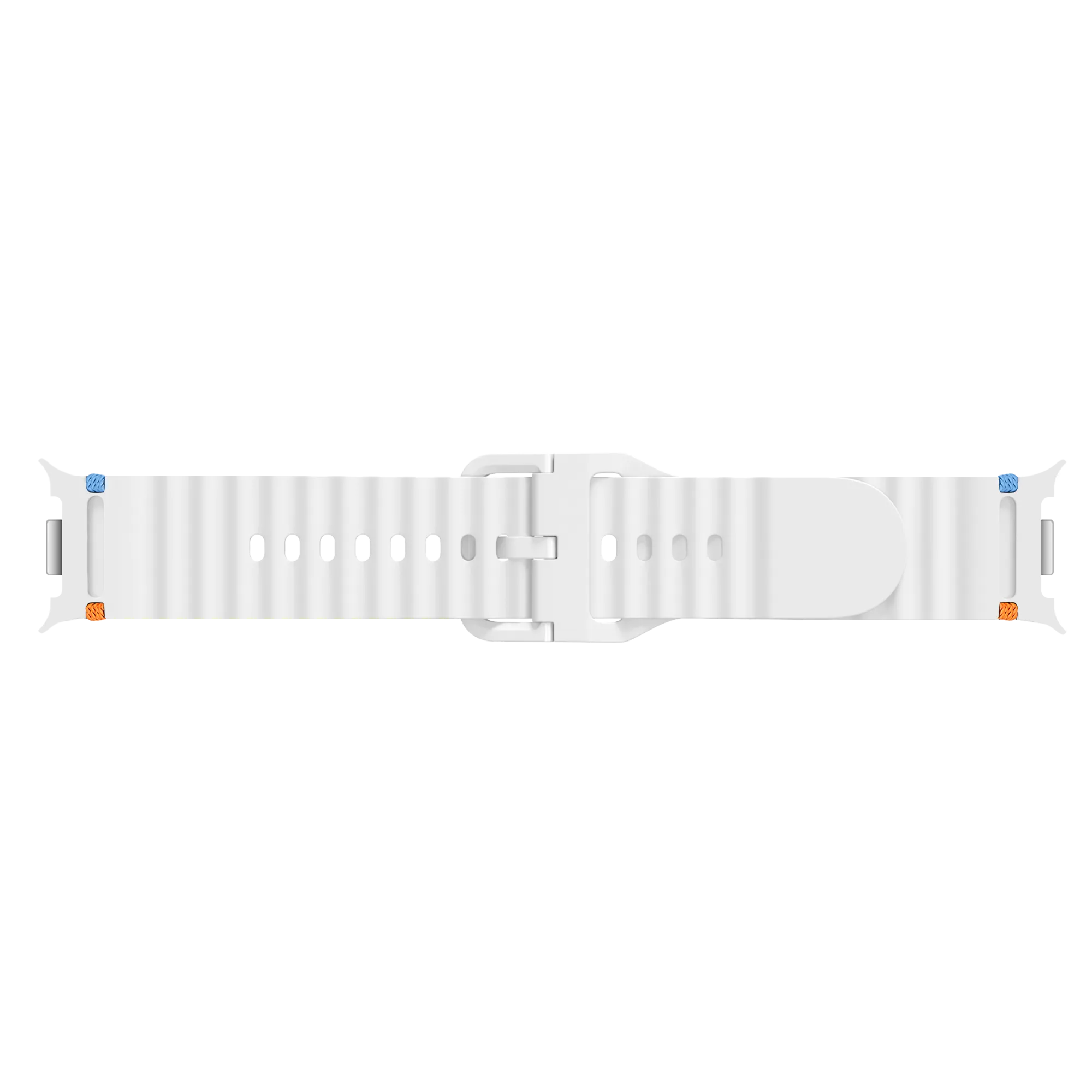 Correa silicona ondulada Samsung Galaxy Watch 8 Classic (blanco)
