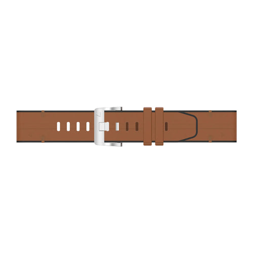 Correa cuero híbrida Garmin Fenix E (marrón)